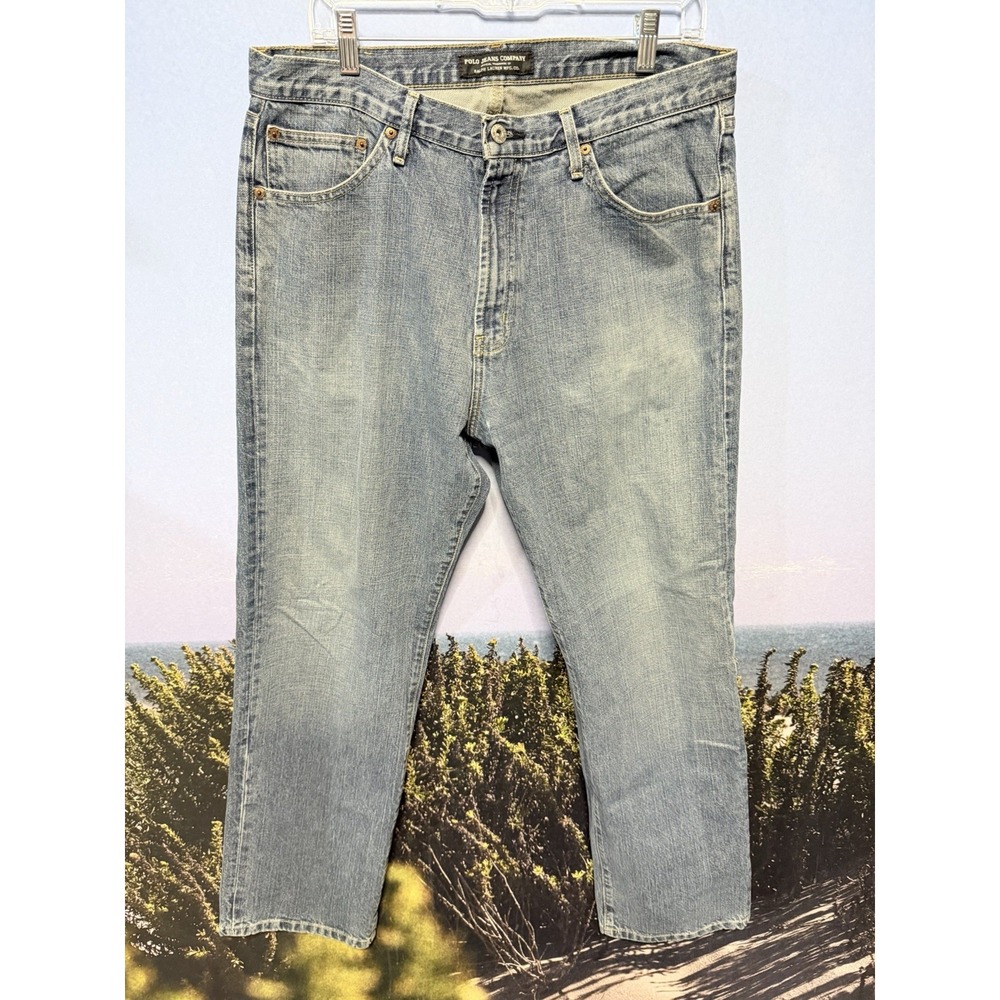 Polo Ralph Lauren Jeans Men's 34x32‎ Hayden Relaxed Straight Leg Selvedge Denim